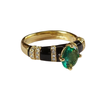 Anillo Eclipse Esmeralda
