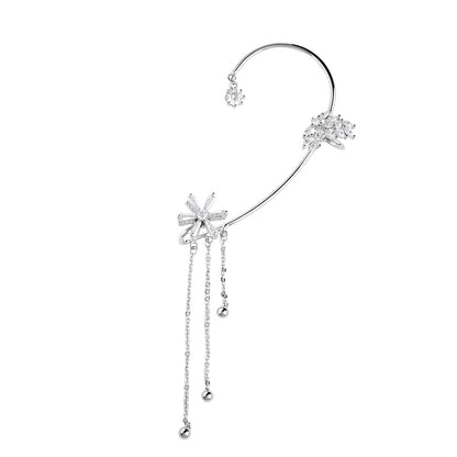 Pendientes de borlas florales rotativos