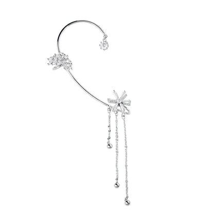 Pendientes de borlas florales rotativos